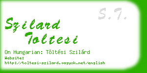 szilard toltesi business card